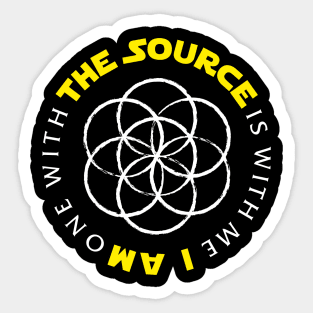 The Source is with me (seed of life) - dark colors Sticker